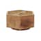 10" Natural Brown Wood Rustic Lazy Susan Caddy